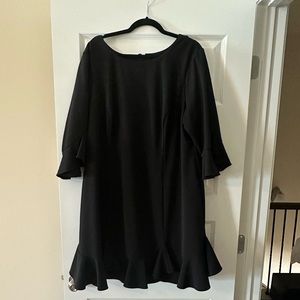 Black Adrianna Papell Bell Sleeve Dress